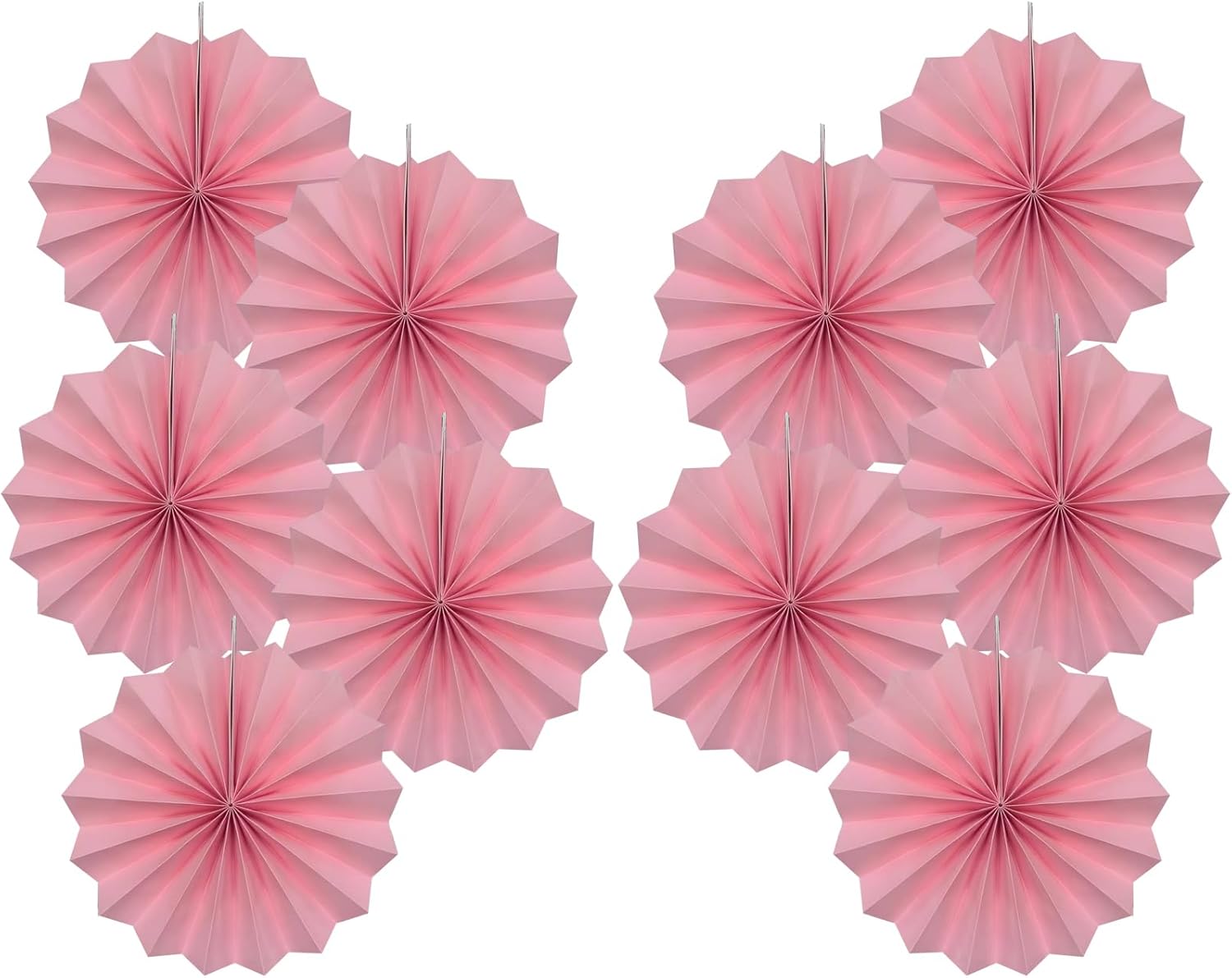 Pink Party Decorations,Pink Paper Decorations for Party,Baby Shower Decorations Party Paper Fans