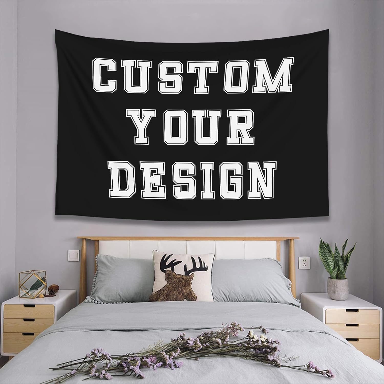 Custom Tapestry For Wall Bedroom Custom Backdrop Personalized Image Text Photo Customized Funny