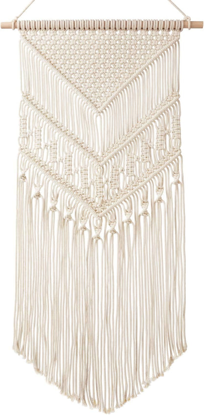 Mkono Macrame Wall Hanging Art Woven Boho Home Décor, Geometric Beautiful Yarn Tapestry Wall Decor