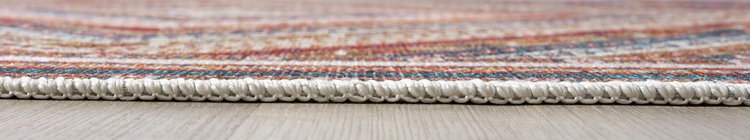 Keen Home Design 4x6 Rug - Machine Washable Area Rug with Non-Slip Backing, Ideal for Living Room