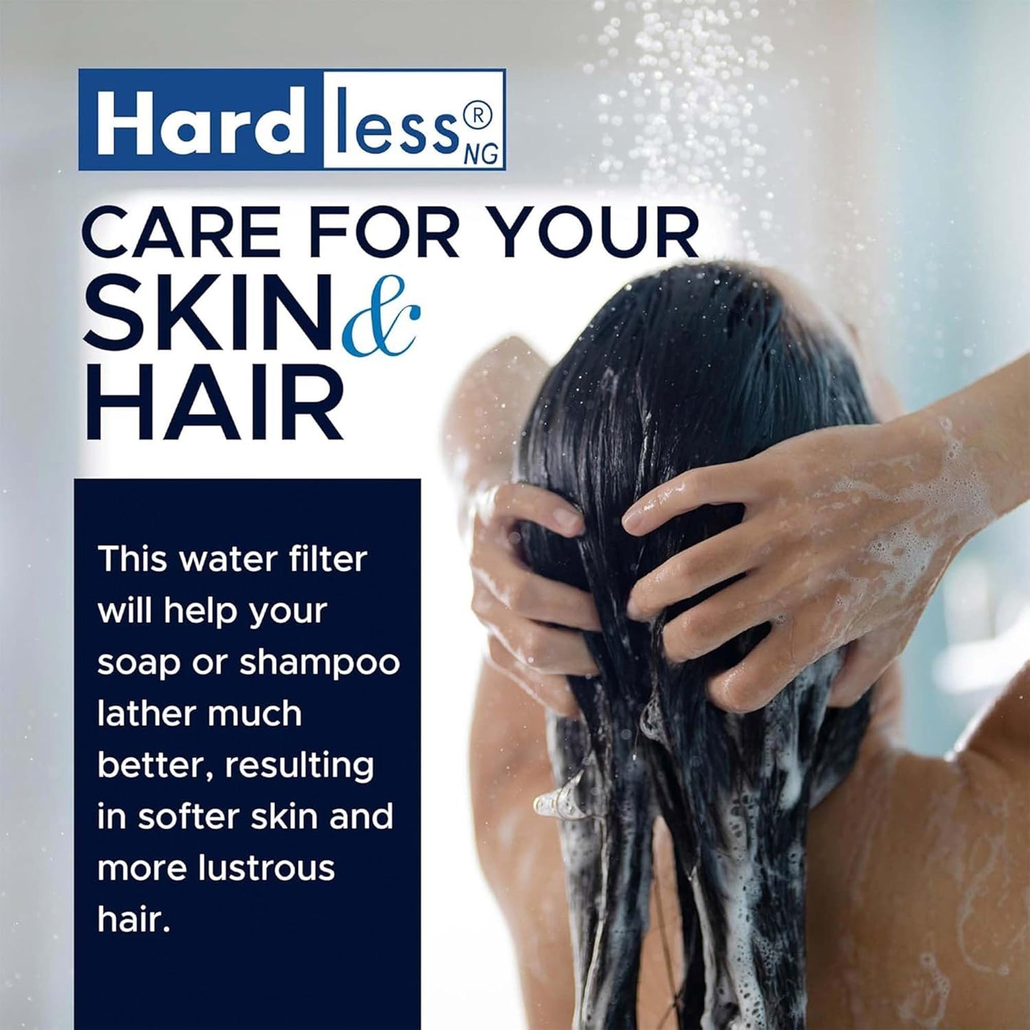 Hardless NG4L Whole House Water Filter- Salt-Free Softening Device - Reduces Limescale, Sediment &