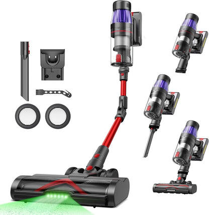 Ultenic Cordless Vacuum Cleaner, 550W/50Kpa, 60Mins Runtime, 180°Bendable Wand, Anti-Tangle Brush