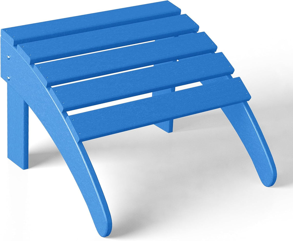 WestinTrends Outdoor Ottoman, Patio Adirondack Ottoman Foot Rest, All Weather Poly Lumber Folding