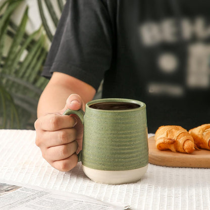 Large Ceramic Coffee Mugs Set - 15 OZ Porcelain Coffee Latte Cups Set of 4 with Handle Perfect for