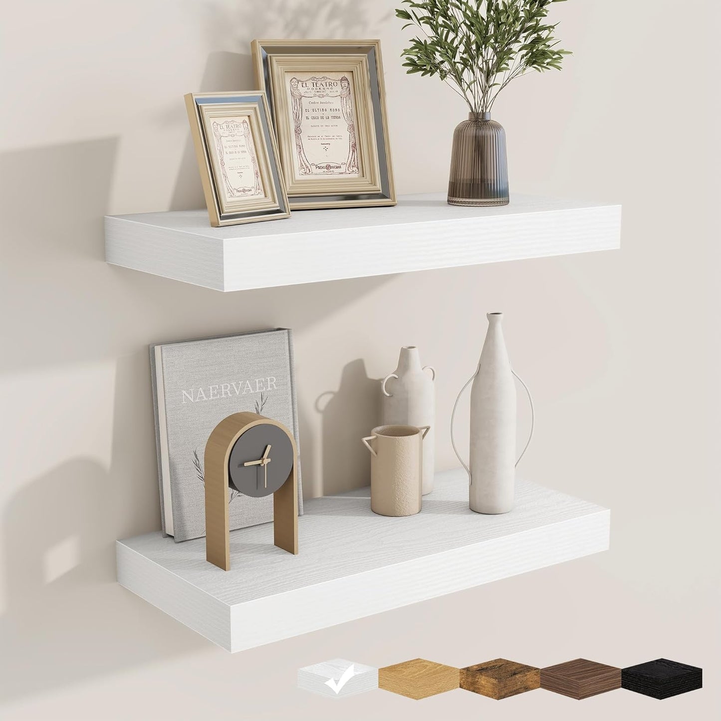 fuqing Floating Shelves for Wall, Bathroom Shelf Wall Mounted for Storage, Shelves with Invisible