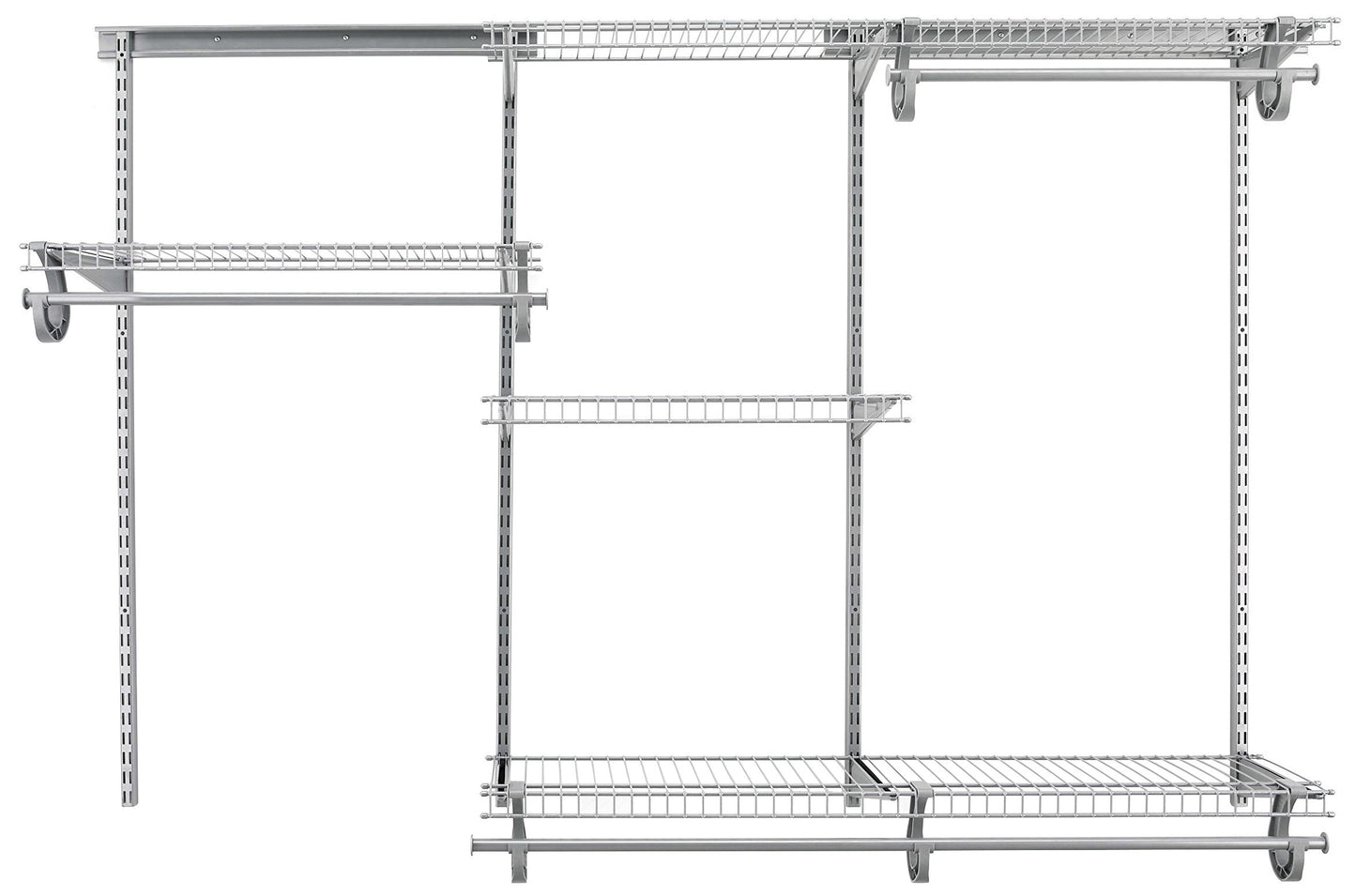 ClosetMaid ShelfTrack Wire Closet Organizer System, Adjustable from 4 to 6 Ft., with Shelves