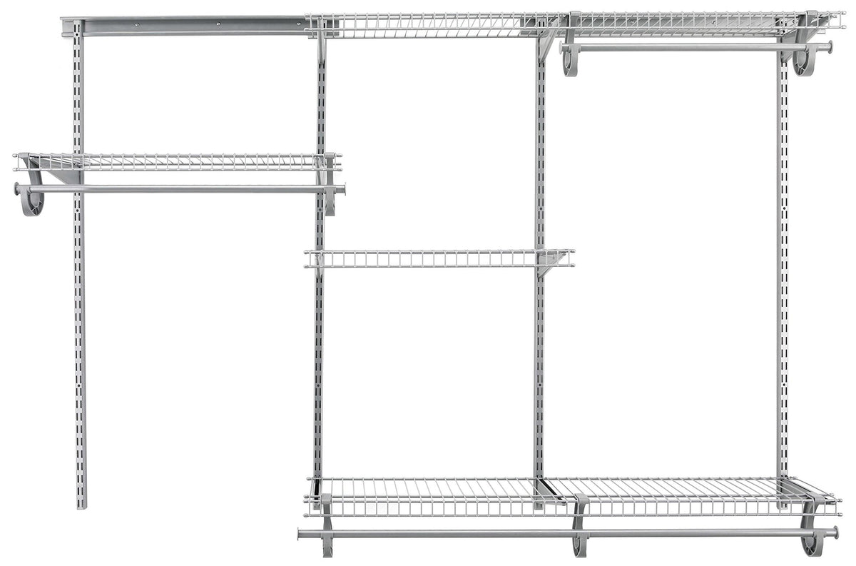 ClosetMaid ShelfTrack Wire Closet Organizer System, Adjustable from 4 to 6 Ft., with Shelves