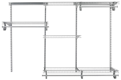 ClosetMaid ShelfTrack Wire Closet Organizer System, Adjustable from 4 to 6 Ft., with Shelves