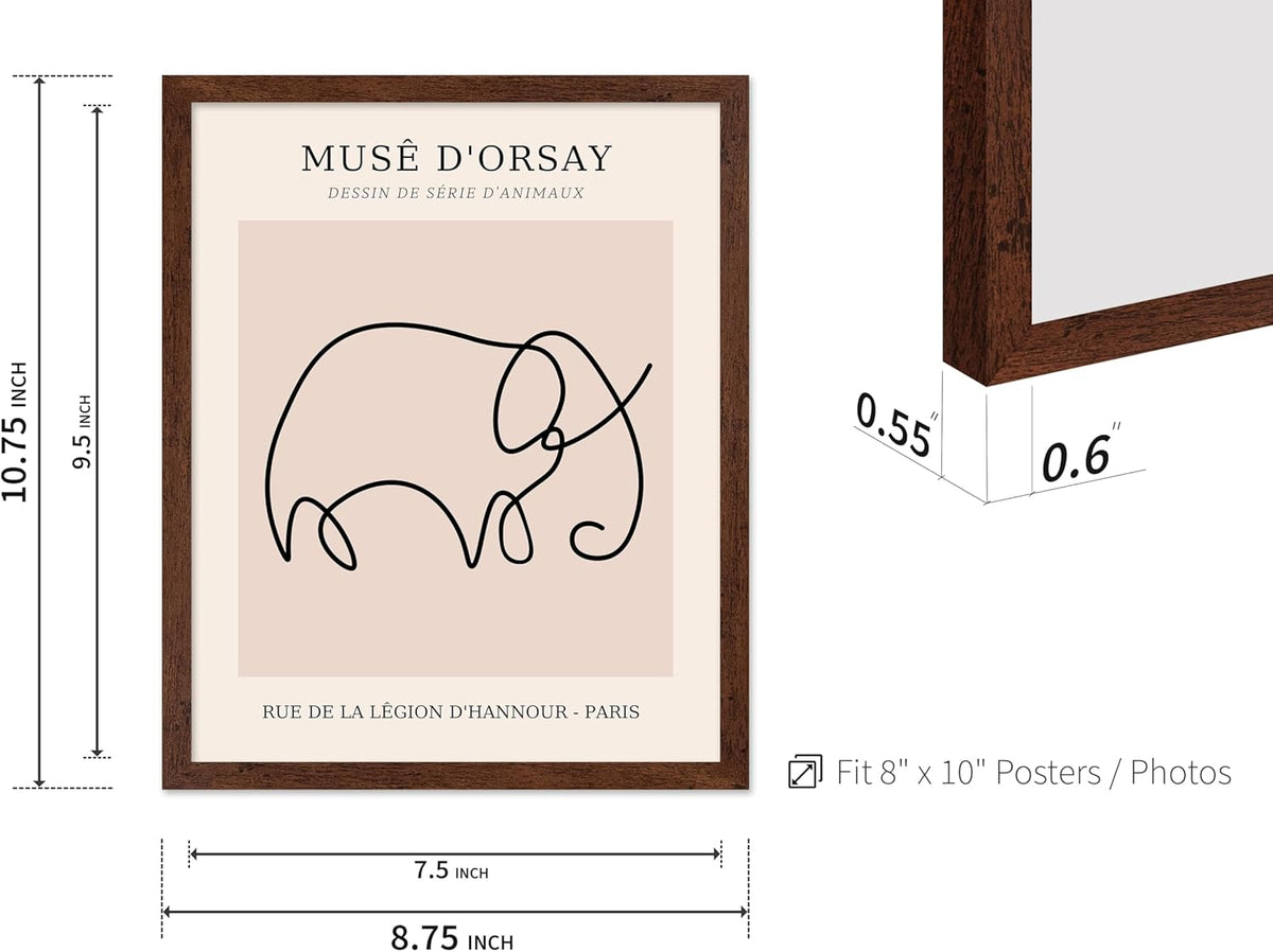 Poster Master Vintage Poster - Retro One Line Elephant Drawing Print - Elephant Art - Minimal Gift