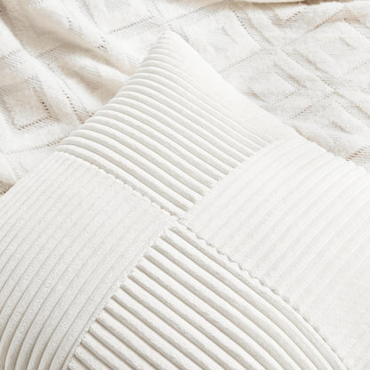 Fancy Homi 2 Packs Cream White Euro Decorative Throw Pillow Covers 26x26 Inch for Couch Bed Sofa