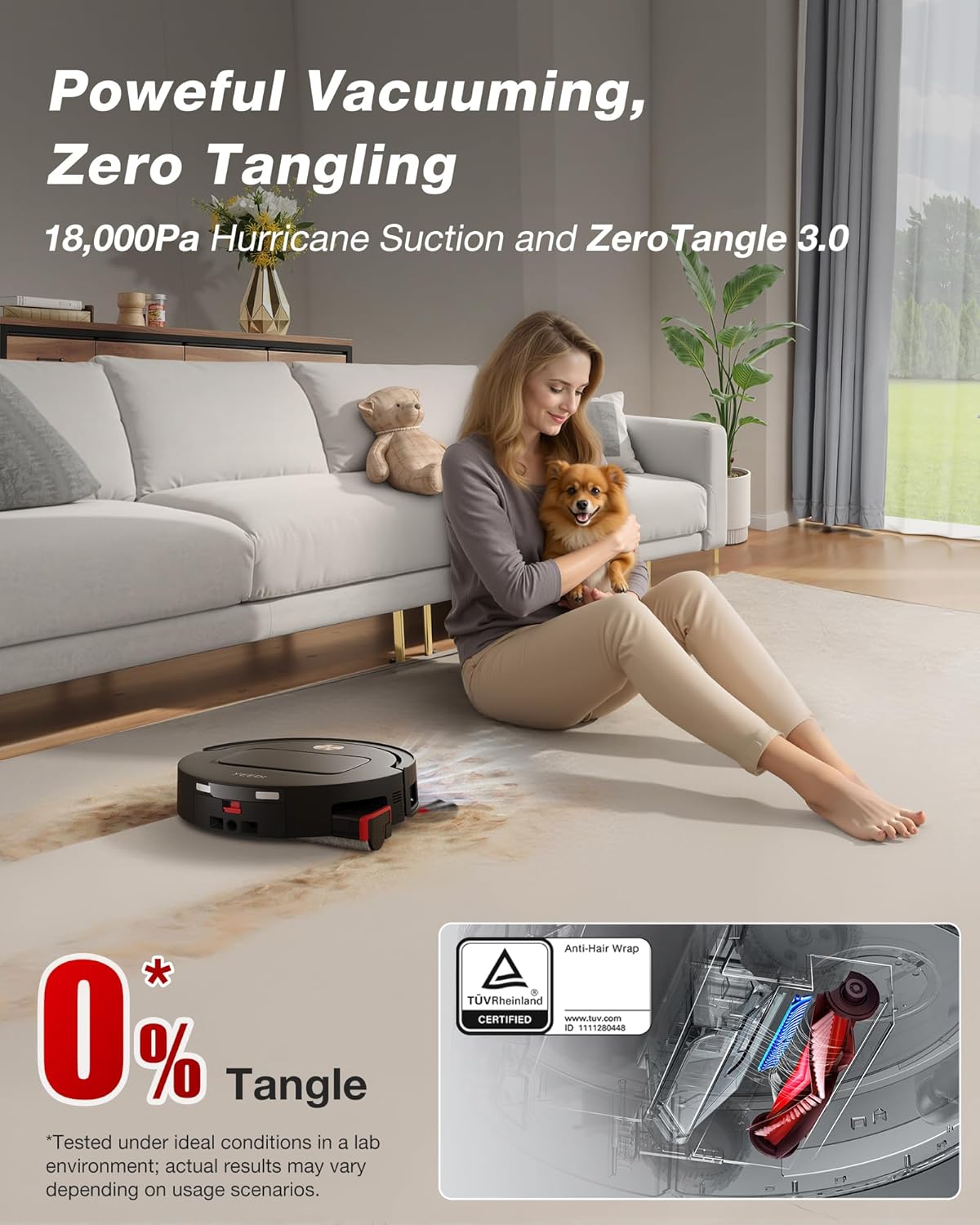 Yeedi M14 Plus Robot Vacuum and Mop, 18,000Pa Suction, OZMO Roller Instant Self-Washing Mopping