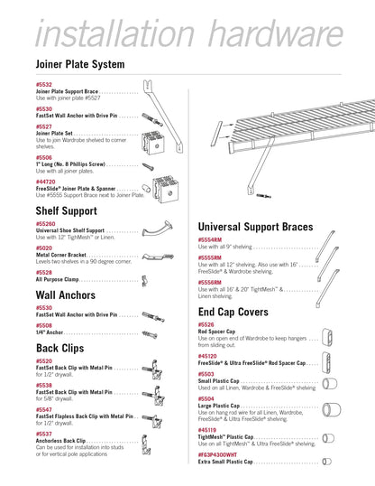 Rubbermaid Commercial Products FreeSlide Wire Shelving, 16-Inch, White, Closet organizer and