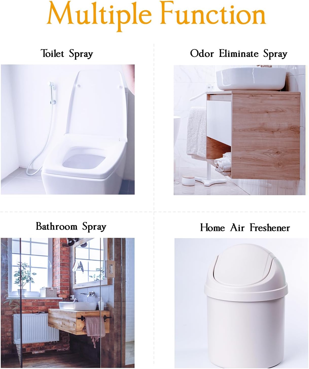 Clean-n-Fresh Toilet Spray 6.8 Fl.Oz, Vanilla Scent, Natural Plant Essential Oil Air Freshener &
