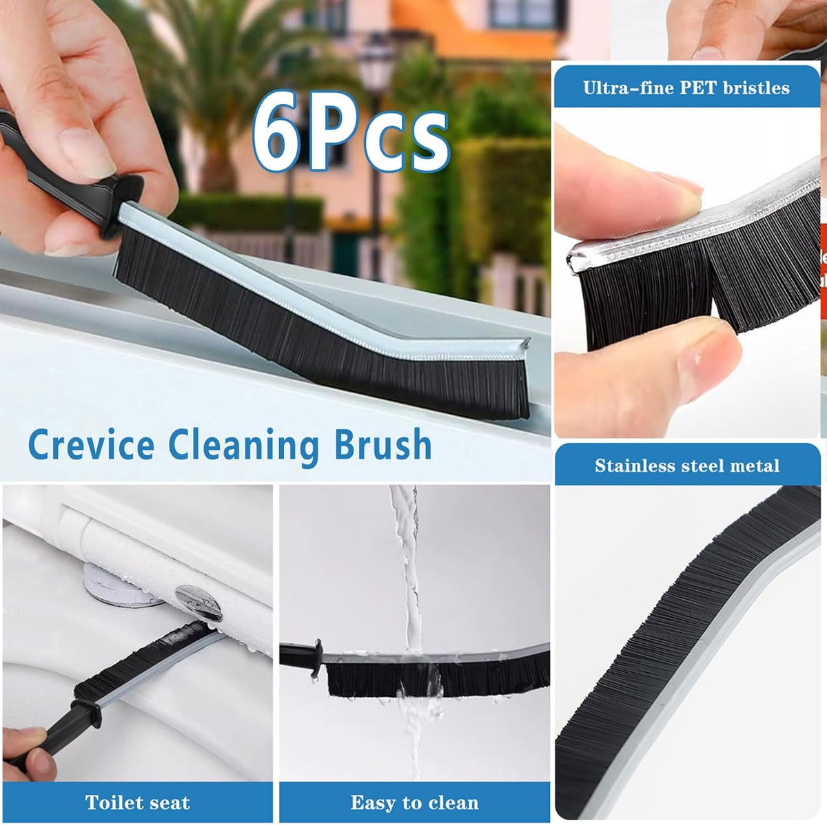Crevice Cleaning Brush,New Multifunctional Cleaning Brush Tool, Bathroom Gap Brush, Home, Kitchen