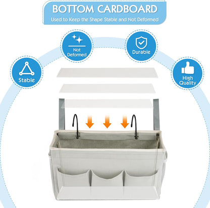 Bedside Storage Caddy/Bedside Hanging Storage Bag for Headboards Bunk Beds Dorm Rooms Book Phone