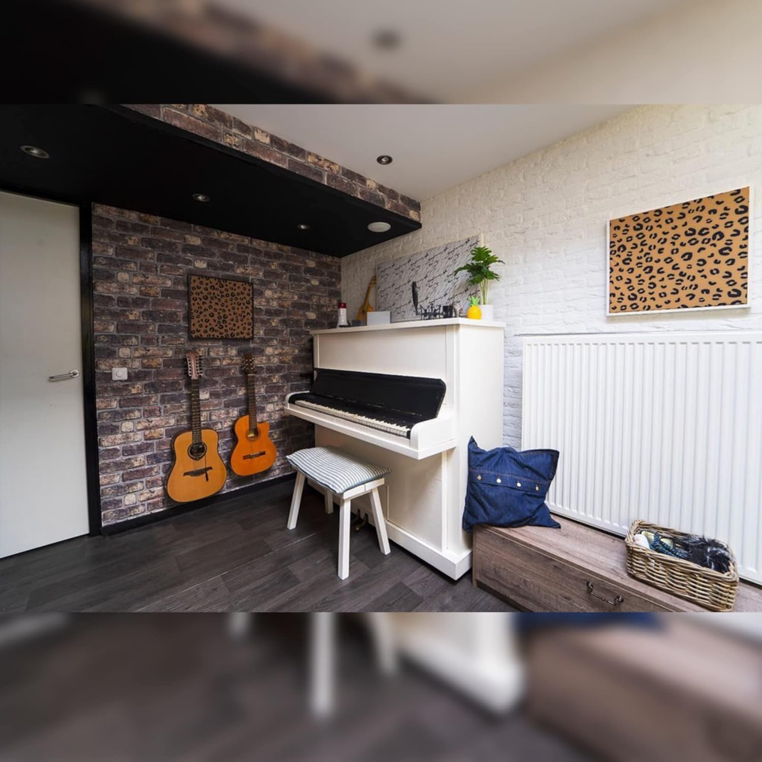 Dundee Deco 3D Wall Panels Faux Brick - Cladding, Grey Brown Stone Look Wall Paneling, Styrofoam