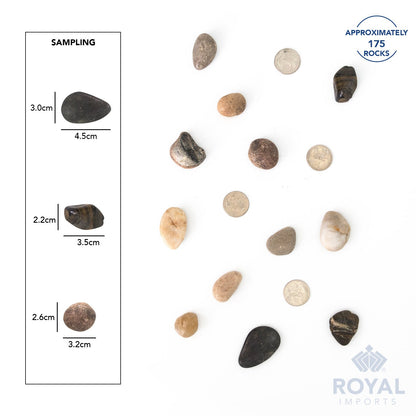 Royal Imports 5LBS River Rocks Decorative Ornamental Pebbles, Garden Landscaping Stones, Gravel