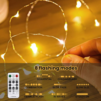 HXWEIYE 300LED Fairy Curtain Lights, 9.8x9.8Ft Warm White USB Plug in 8 Modes Christmas String