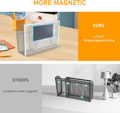 Magnetic Pencil Holder Magnetic Shelf for the Whiteboard 3-Grid Mesh Magnetic Pen Holder for