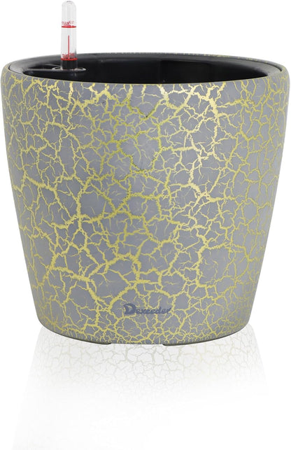 Dexceder 9x8 Inches Self Watering Planter Indoor Outdoor, Inner Pot Design, Thickened Table Flower