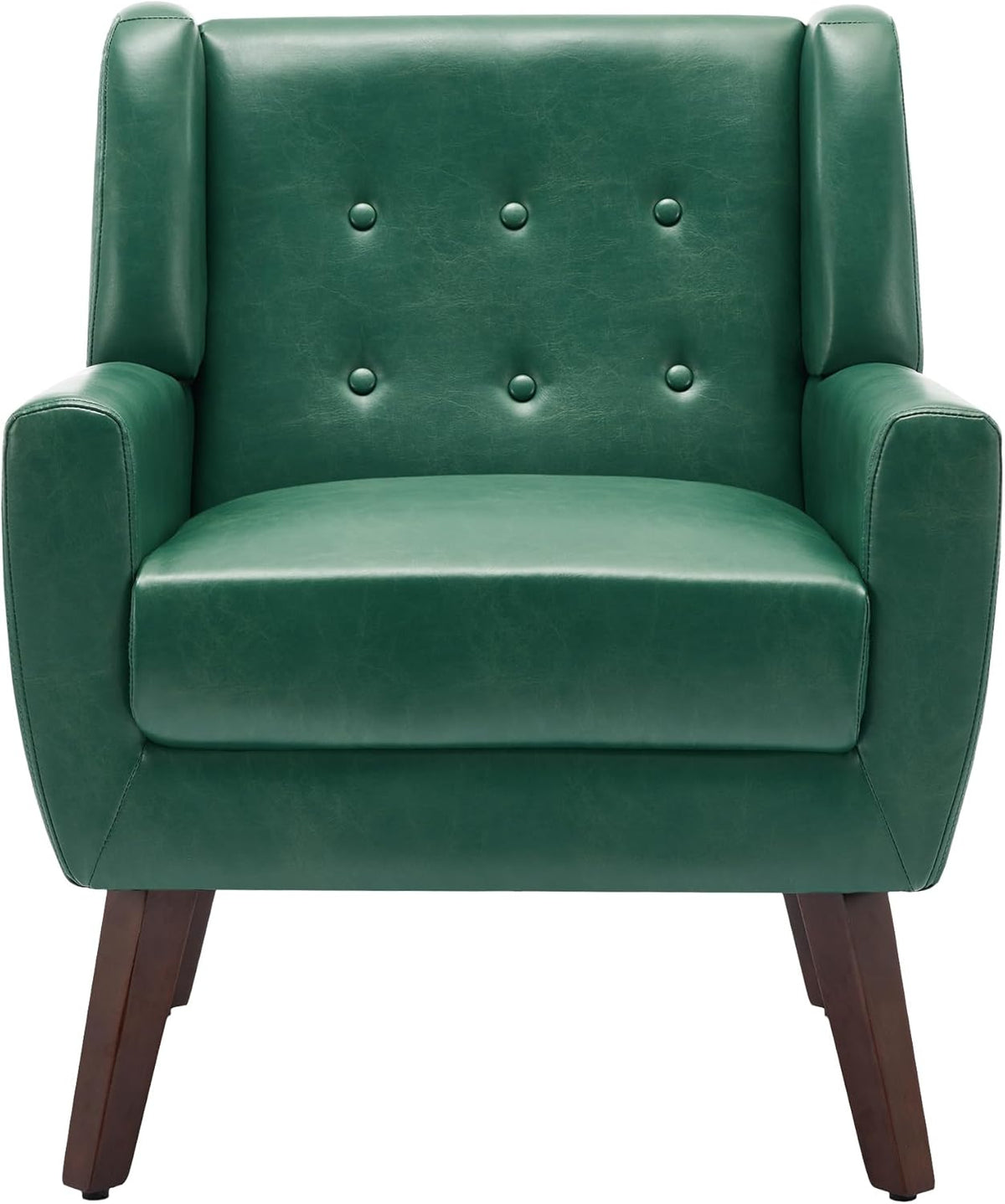 UIXE Faux Leather Accent Chair, Modern Arm Club Chair Upholstered Armchair for Living Room, Comfy