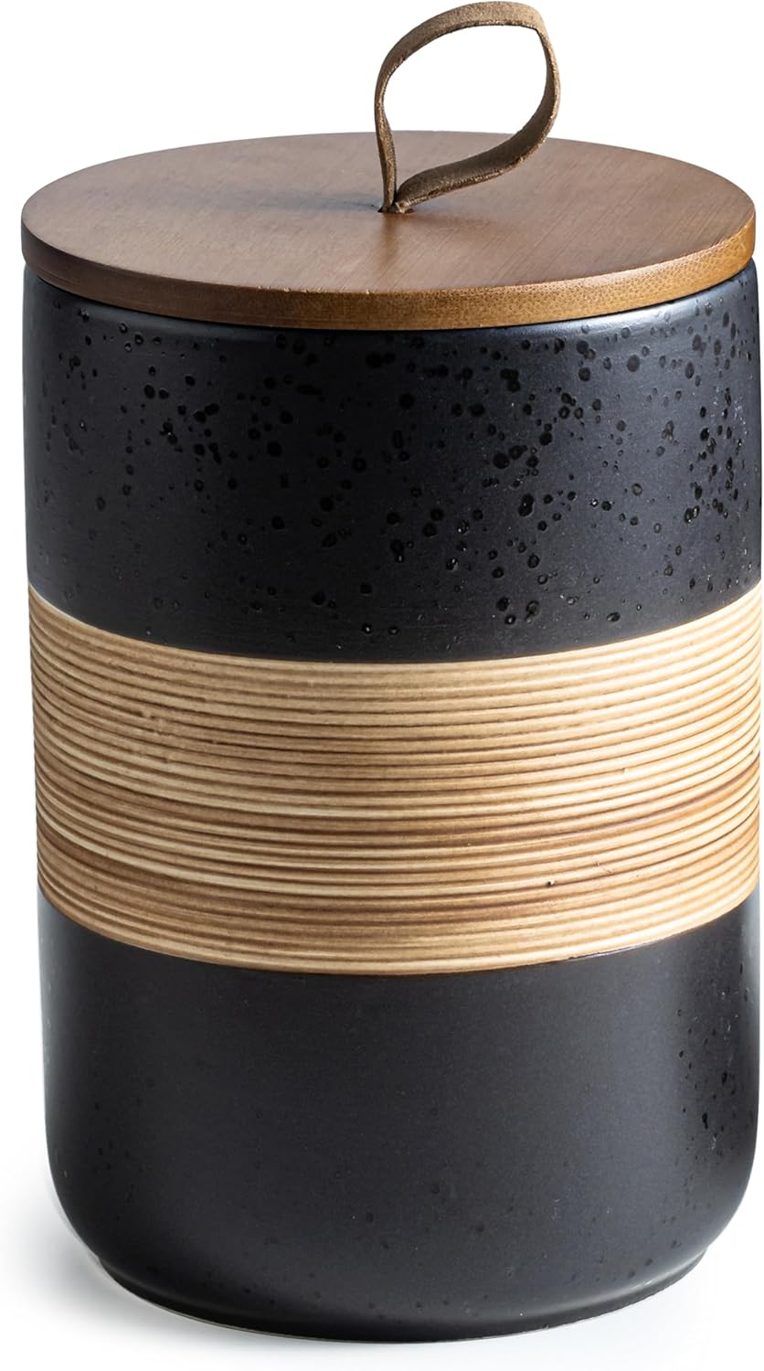 Large Storage Containers with Lids, Ceramic Coffee Container Kitchen Food Storage Jars for Spice