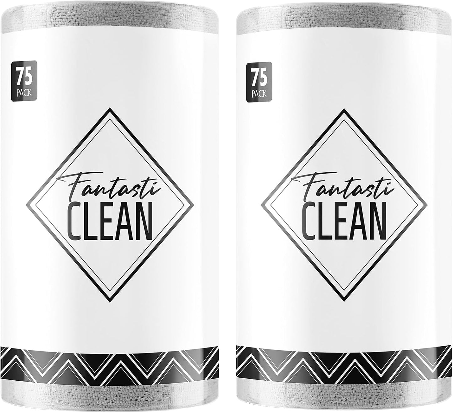 Fantasticlean Microfiber Cleaning Cloth Roll -150 Sheets, Tear Away Microfiber Towels, 12" x 12"