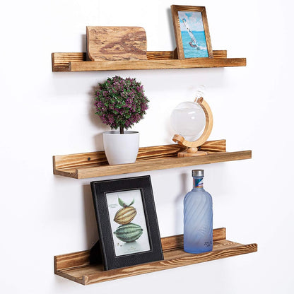 AZSKY Floating Shelves Set of 3, Picture Ledge Shelf, 24 Inches Long Large Nursery Book Shelves for