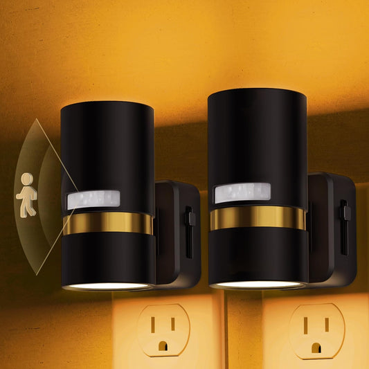L LOHAS LED Motion Sensor Night Light Plug in, Night Lights Plug into Wall with Adjustable