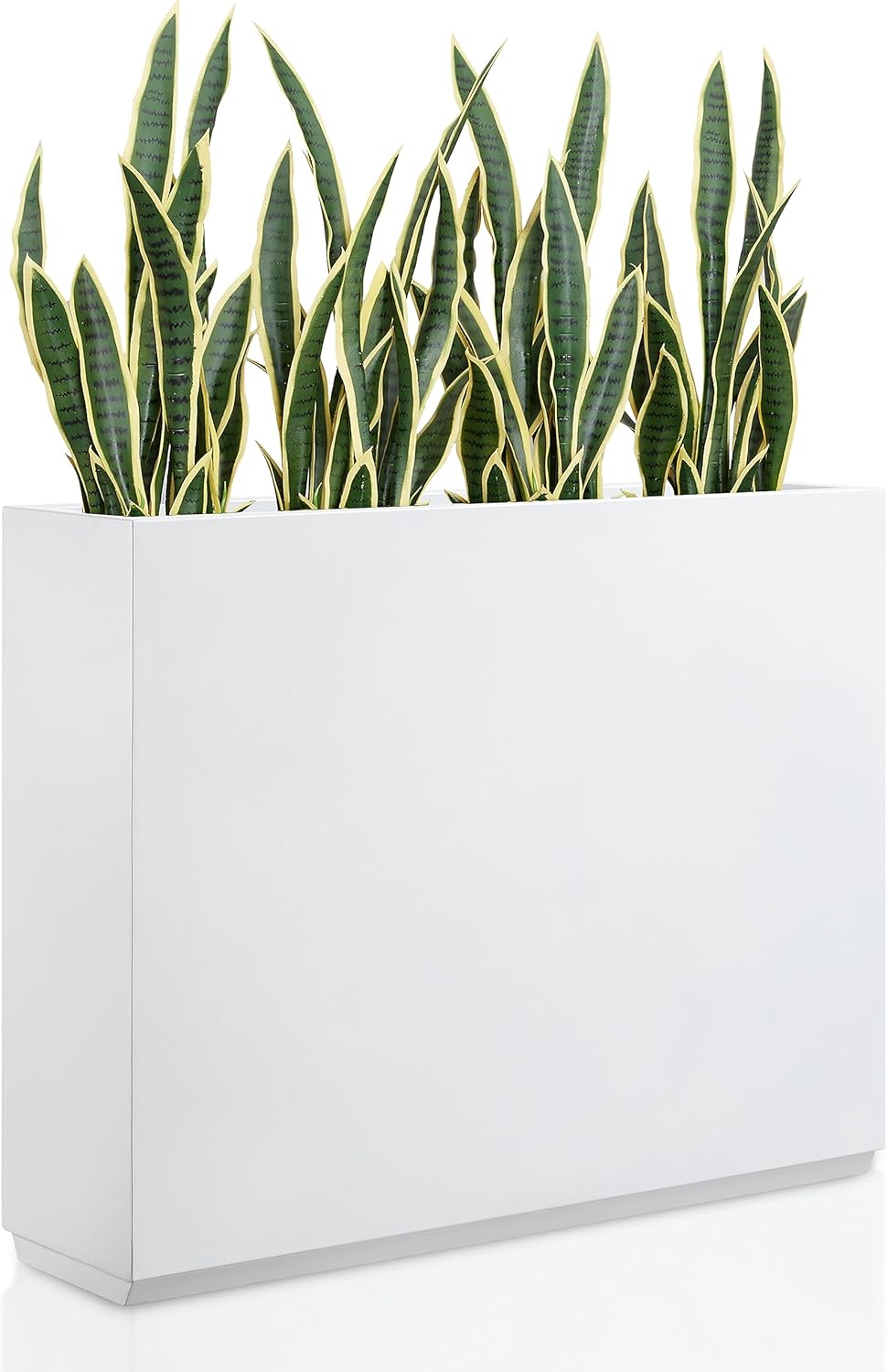 Metallic Heavy Planter for Outdoor Plants, 38Lx10Wx30H Inches Tall and Long Metal Divider Planter