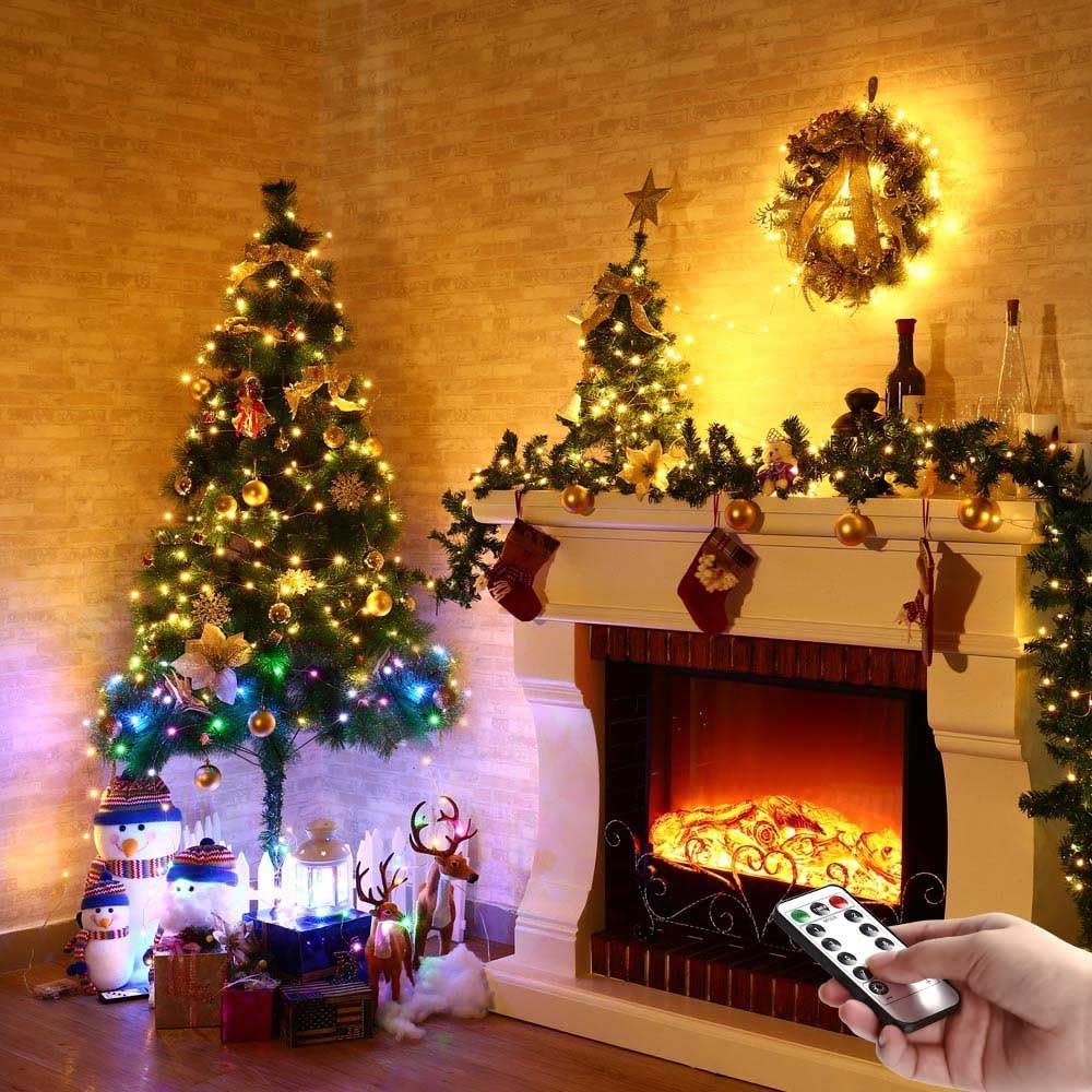 4 Pack Battery Operated Fairy String Lights, 8 Modes 5M Silver Wire with Remote & Timer - 50 LEDs