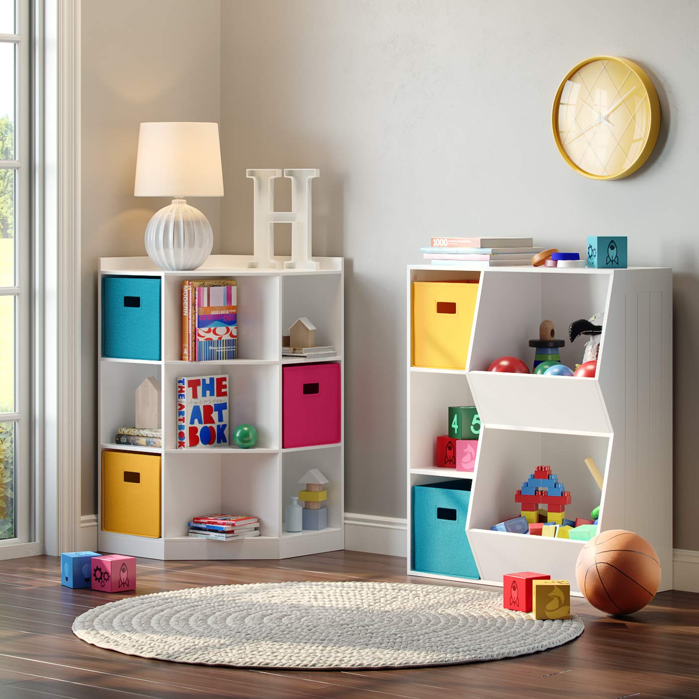 RiverRidge Folding Storage Bins - 2-pack of 10in Tall Golden Yellow Cubes