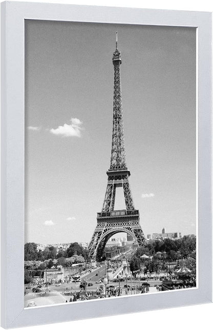 VCK Poster Frames 13x19 White 3 Pack, Solid Wood Picture Frames for Wall Mounting Hanging Art and