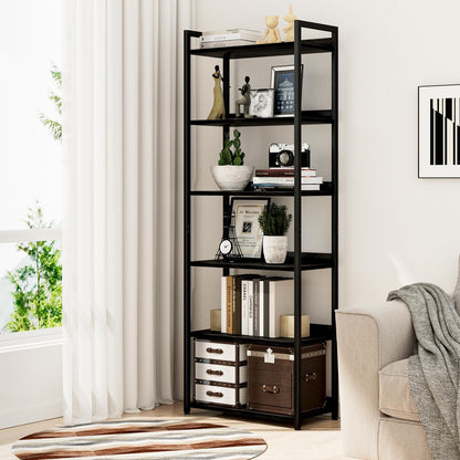 NUMENN Bookshelf, 6 Tier Bookshelves, Home Office Bookcase Shelf Storage Organizer, Free Standing