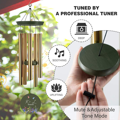 2025 Wedding Wind Chimes for Couple, Deep Tone Personalized Wind Chime, Wedding Gifts for Couples