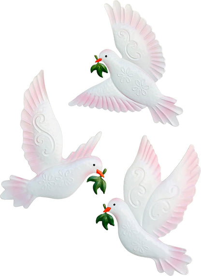 J-Fly Dove Wall Decor Metal Wall Decor Outdoor Indoor Ornament Suitable For Bathroom Living Room