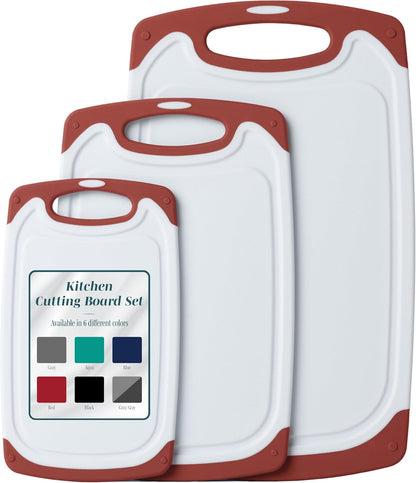 Cutting Boards for Kitchen - BPA-Free Chopping Board - Different Sizes & Non Slip Handles