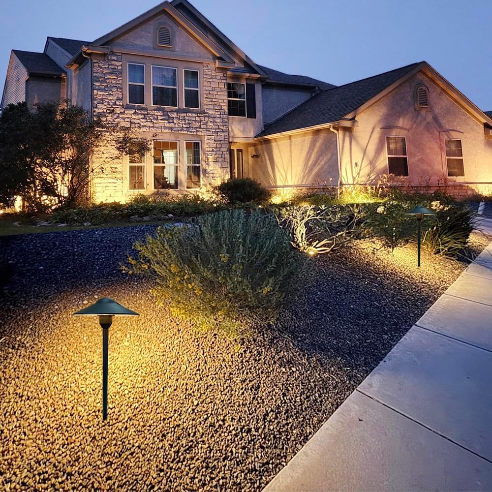 Arrownine Cast Aluminum Low Voltage Landscape Path Area Spread Lighting Pathway Lights Included