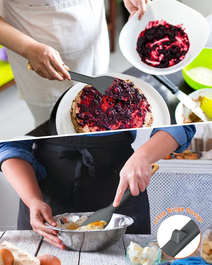 Cooking Spoon and Scraper for Nonstick Cookwares, Great for Cooking and Serving Durable BPA-Free