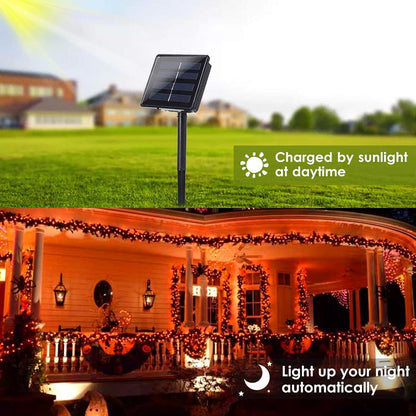 Solar String Lights Outdoor, 2-Pack Total 80FT 200 LED Solar Christmas Twinkle Lights Outside