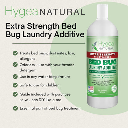 Lice & Bed Bug Extra Strength Laundry Additive - Environmentally Responsible, Odorless & Stain-Free