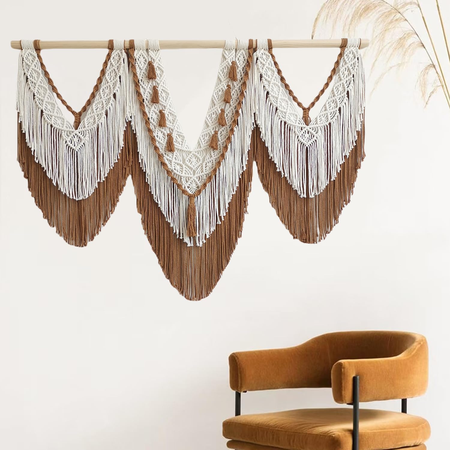 large macrame wall hanging - Boho Tapestry Macrame Wall Decor Art- Chic Bohemian Handmade Woven