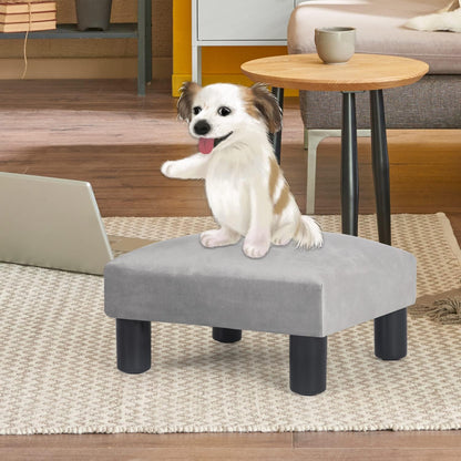 Joveco 15'' Small Foot Rest Stool Ottoman- Upholstered Footstool and Ottomans Small Footrest for