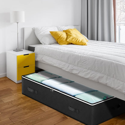 Budding Joy 90L Under Bed Storage Containers, Closet Organizers and Storage Bins, Foldable Underbed