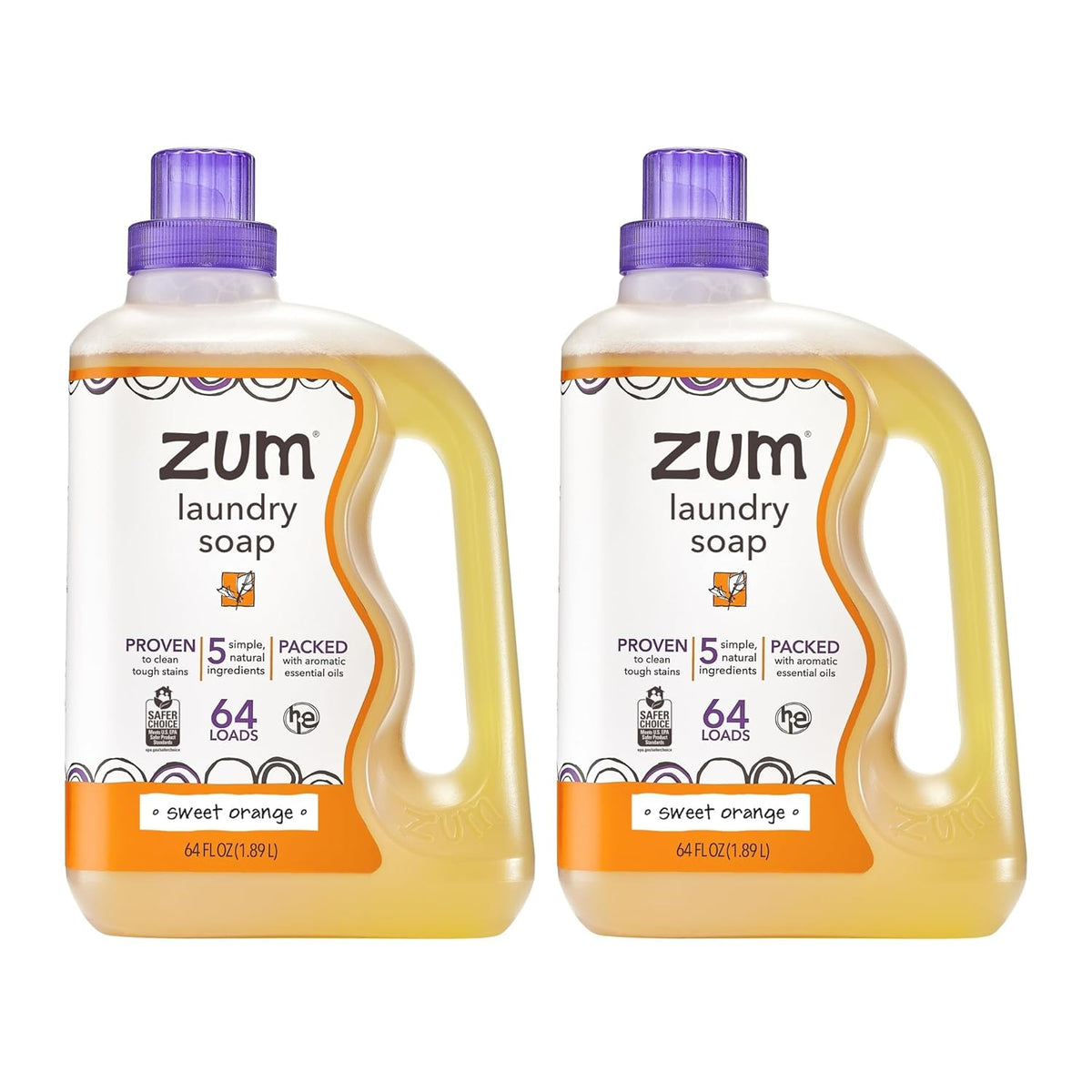 Zum Laundry Soap by Indigo Wild - Liquid, Plant-Based Soap with Baking Soda, Essential Oils