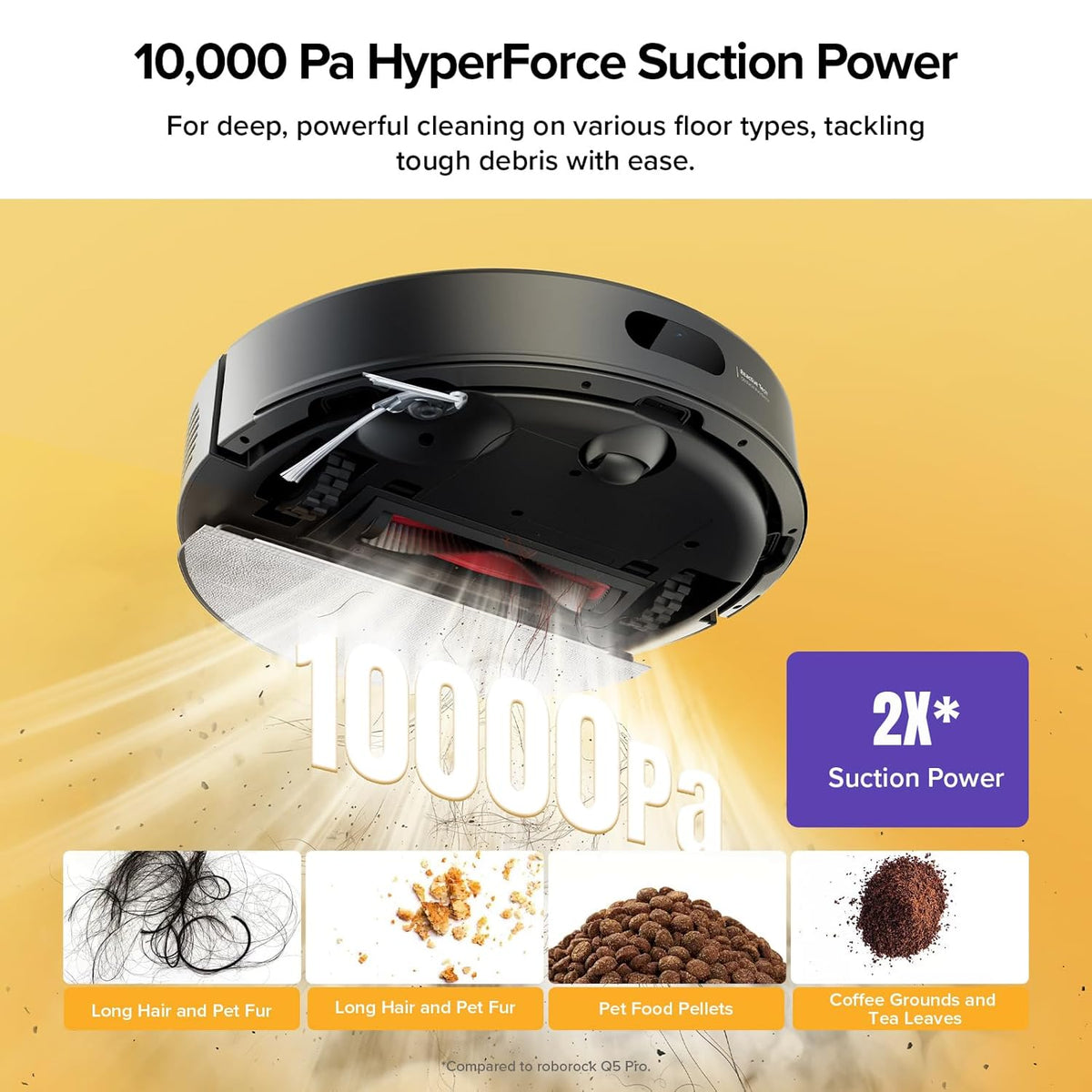 roborock Q7 M5+ Robot Vacuum and Mop, Upgraded from Q5 Max+, 7 Weeks Self-Emptying, 10000Pa
