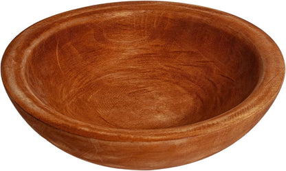 Hand Carved Wooden Decorative Bowl for Home Entryway Decor, Wood Centerpiece Bowl for Coffee Table