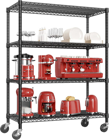 IZEUK Garage Shelving Wide Storage Shelves 4 Tier Metal Shelves 3200 LBS Heavy Duty Adjustable