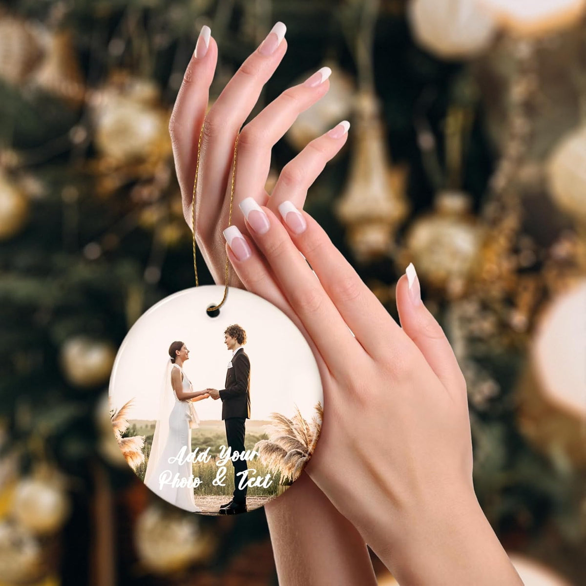 Custom Picture Christmas Ornaments Personalized Double-Sided Photo Ornament 2025 Home Decor