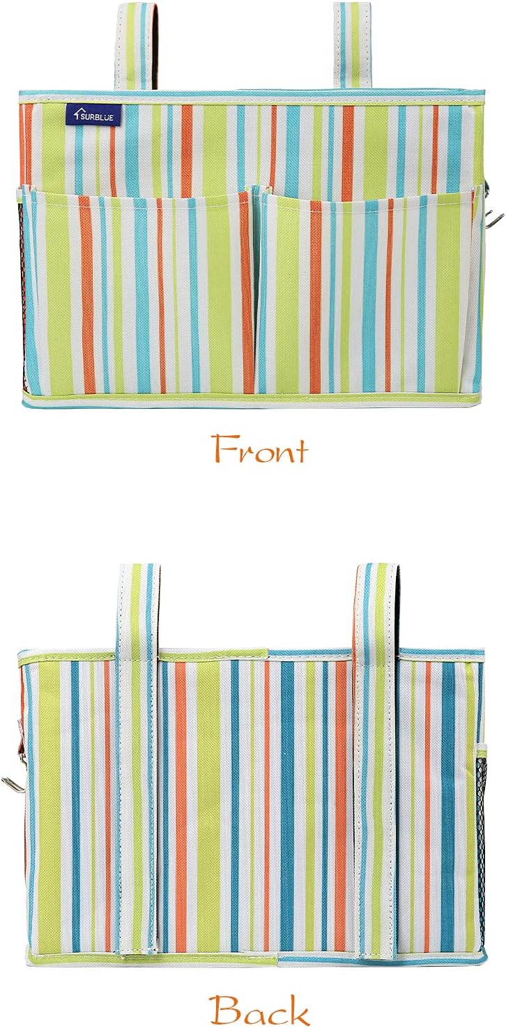 Surblue Bedside Caddy Hanging Bed Organizer Storage Bag Pocket for Bunk and Hospital Beds, College